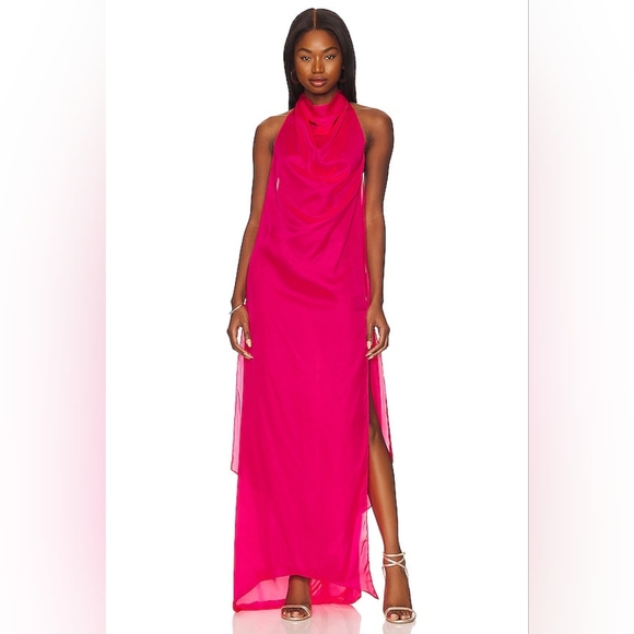 16. NWT BAOBAB X REVOLVE PROVIDENCIA MAXI DRESS IN FUSCHIA - Picture 3 of 6